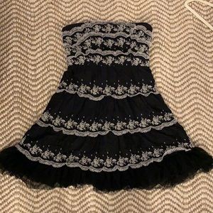 Free People Black strapless dress